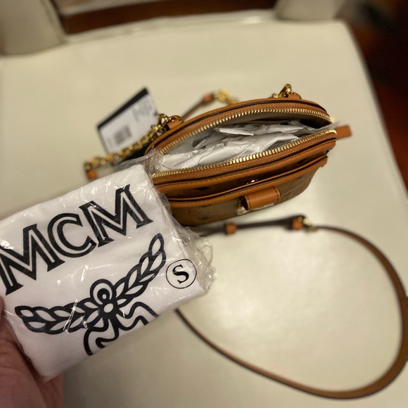 NEW! MCM Mini Anna Visetos Canvas Crossbody Bag - Picture 10 of 16